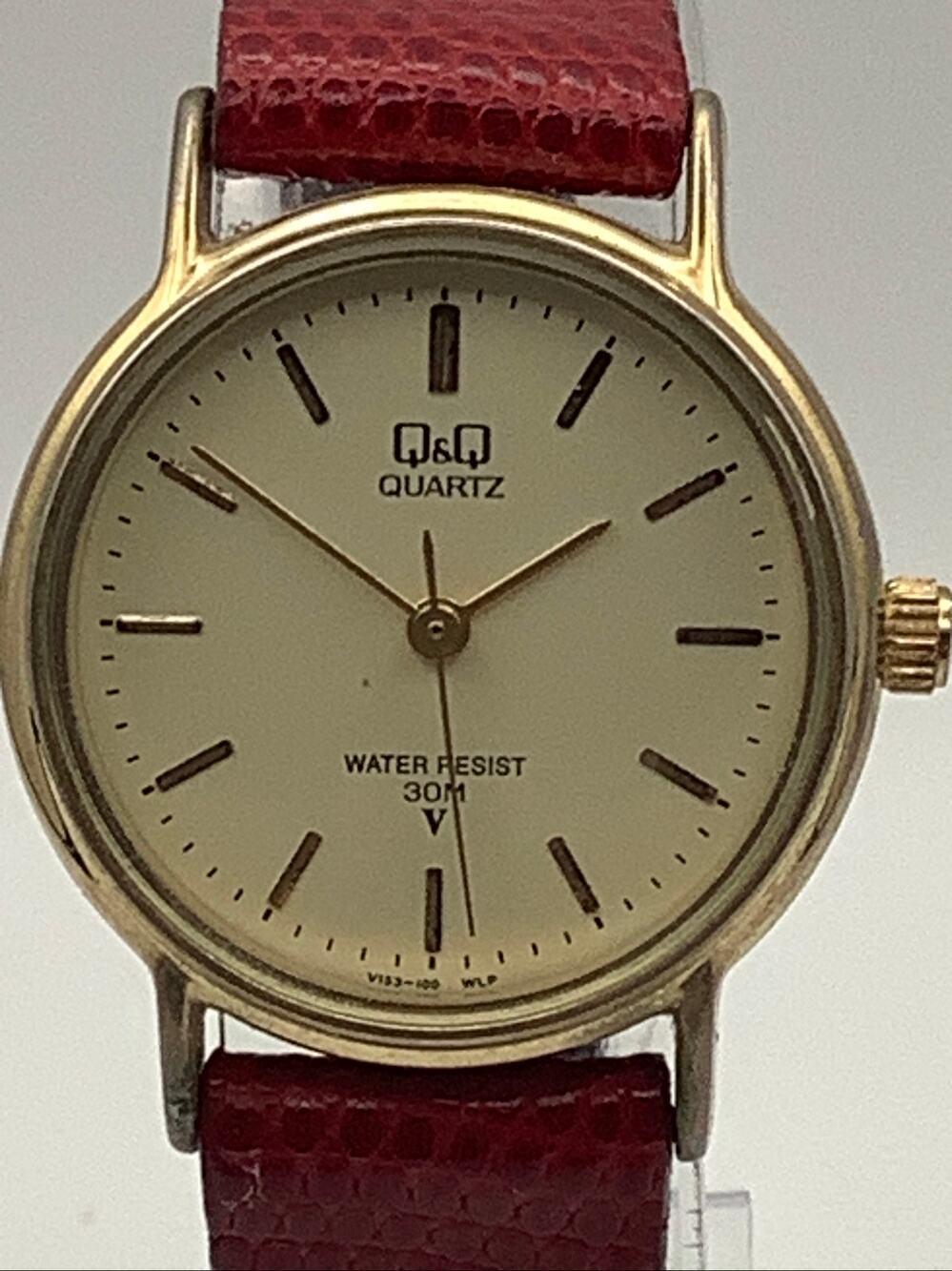 Q&Q Quartz Gold Tone Watch V233-100 New Battery